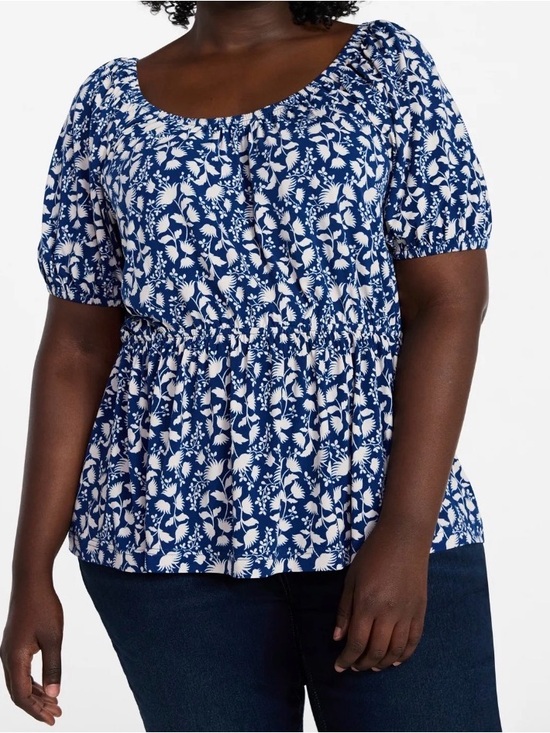 Terra & Sky Tops - Terra & Sky Women's Peplum Top